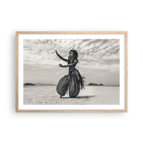 Poster în ramă de stejar deschis - Dansul insulelor sudice - 70x50 cm