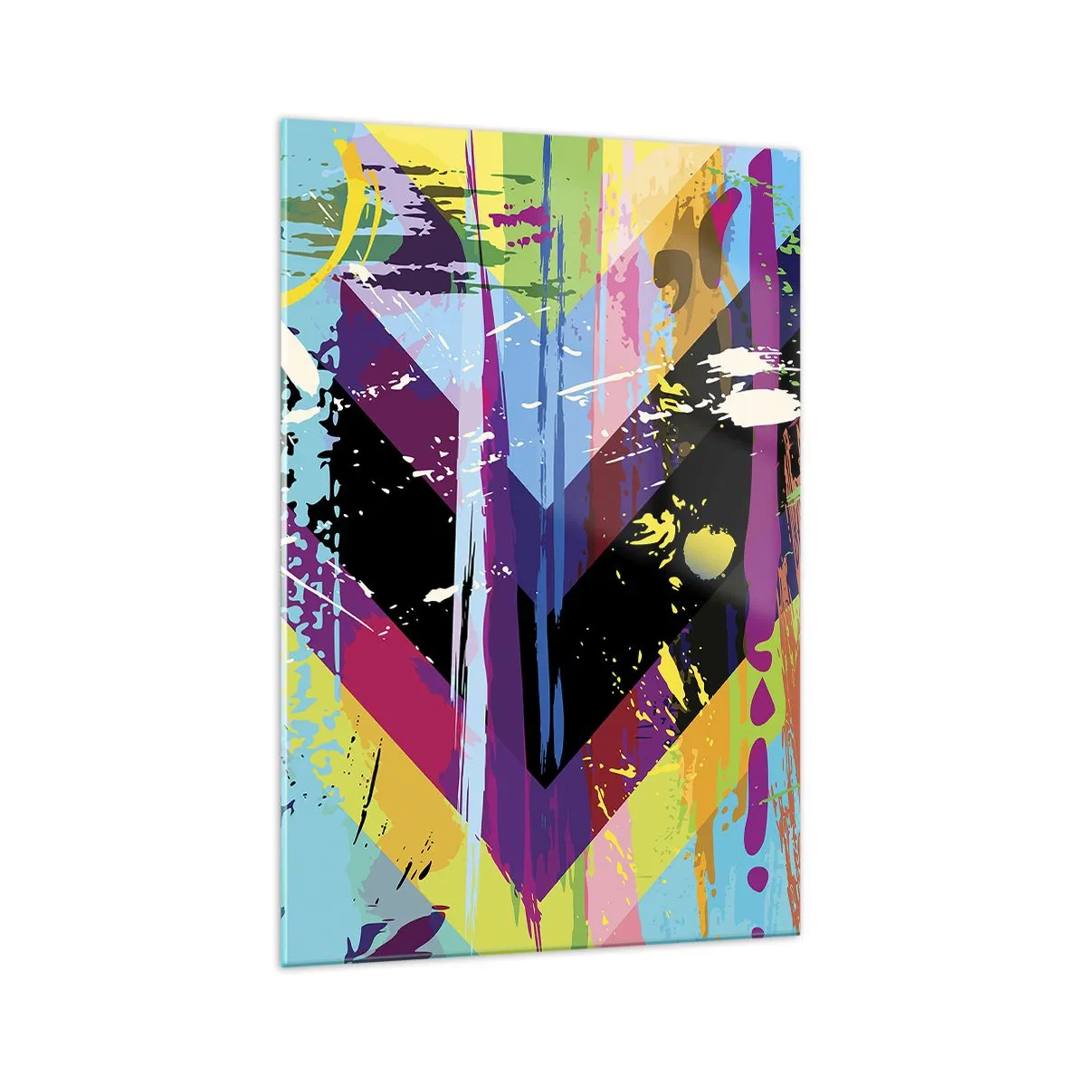 Tablou pe sticlă - De sus în jos - 70x100 cm