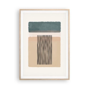 Poster în ramă de stejar deschis - Totul este în regulă - 70x100 cm