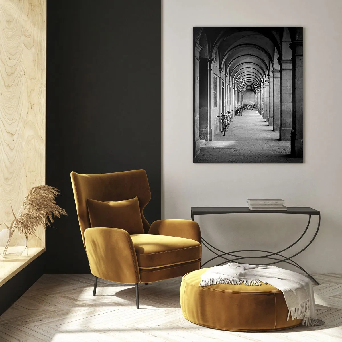 Tablou pe sticlă - Sub arcade - 50x70 cm