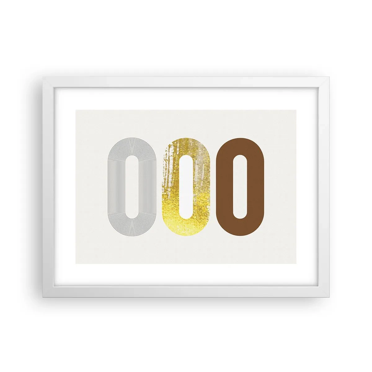 Poster în ramă albă - Ooo! - 40x30 cm