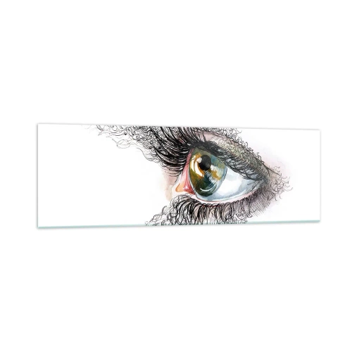 Tablou pe sticlă - Privește direct în suflet - 160x50 cm