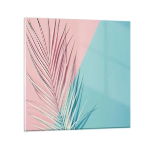 Tablou pe sticlă - Impresie tropicală - 40x40 cm