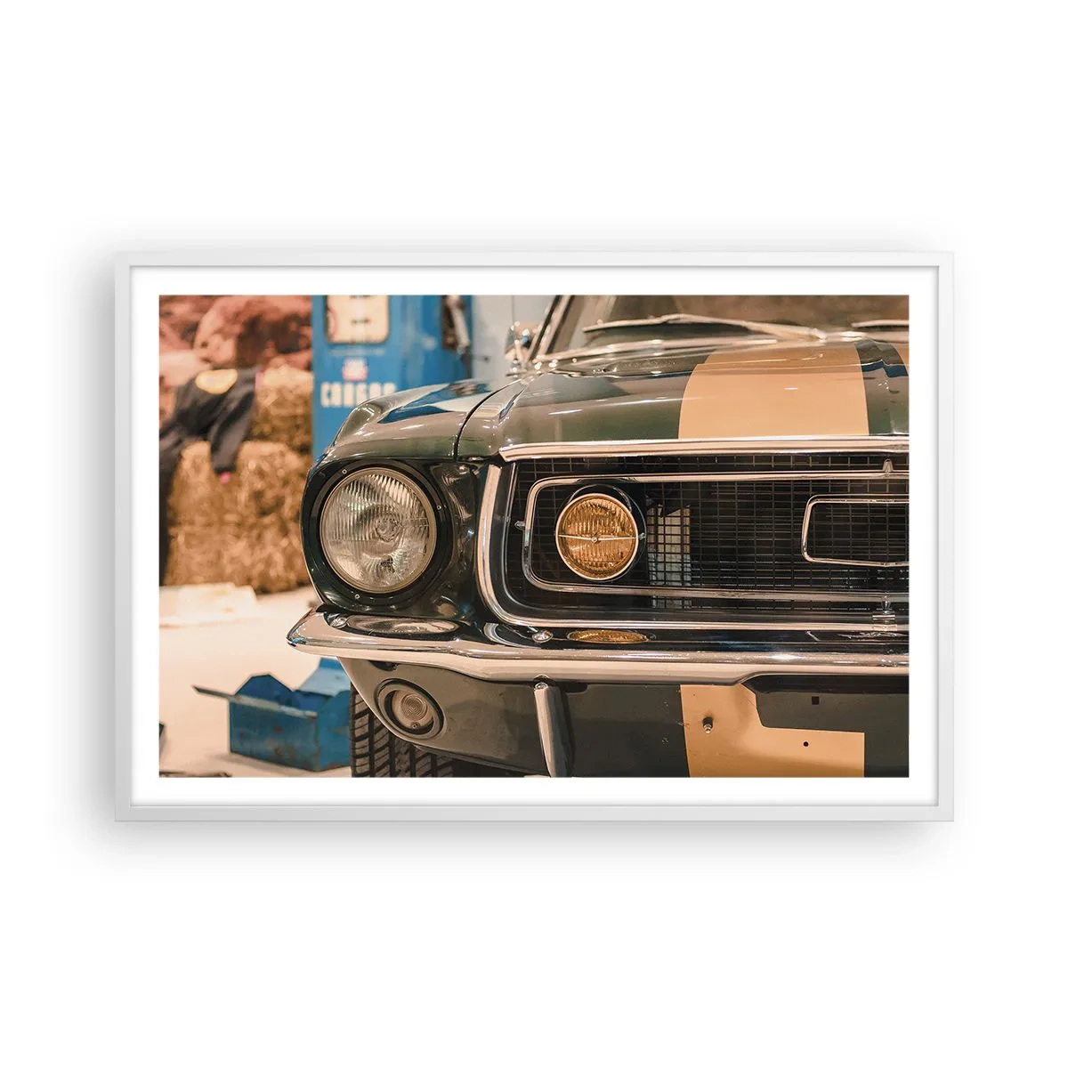 Poster în ramă albă - Întâlnire cu o legendă - 91x61 cm