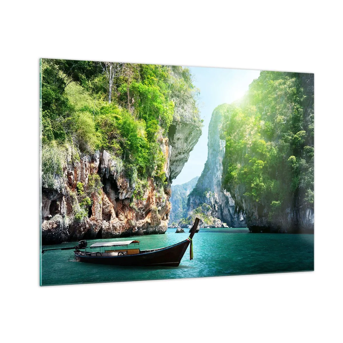 Tablou pe sticlă - Invitație la o călătorie exotică - 100x70 cm