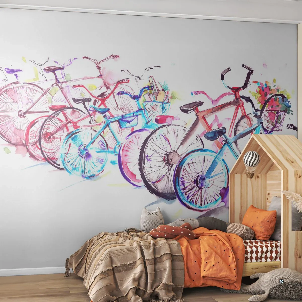 Tapet Premium Canvas - Reuniunea clubului Antymoto - Bicicleta, Abstracția, Grafică - 350x256 cm