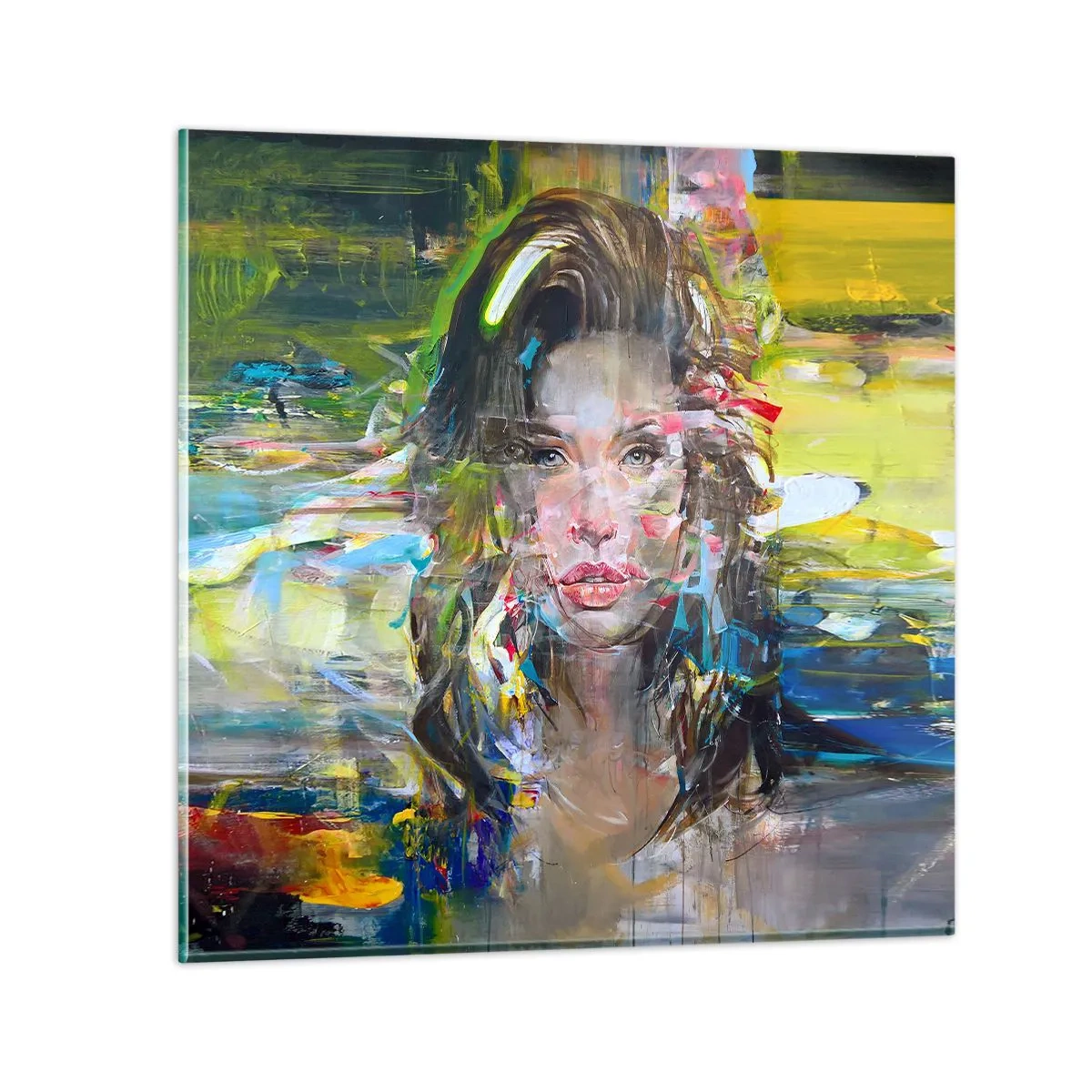 Tablou pe sticlă - În spatele cortinei de aer - 40x40 cm