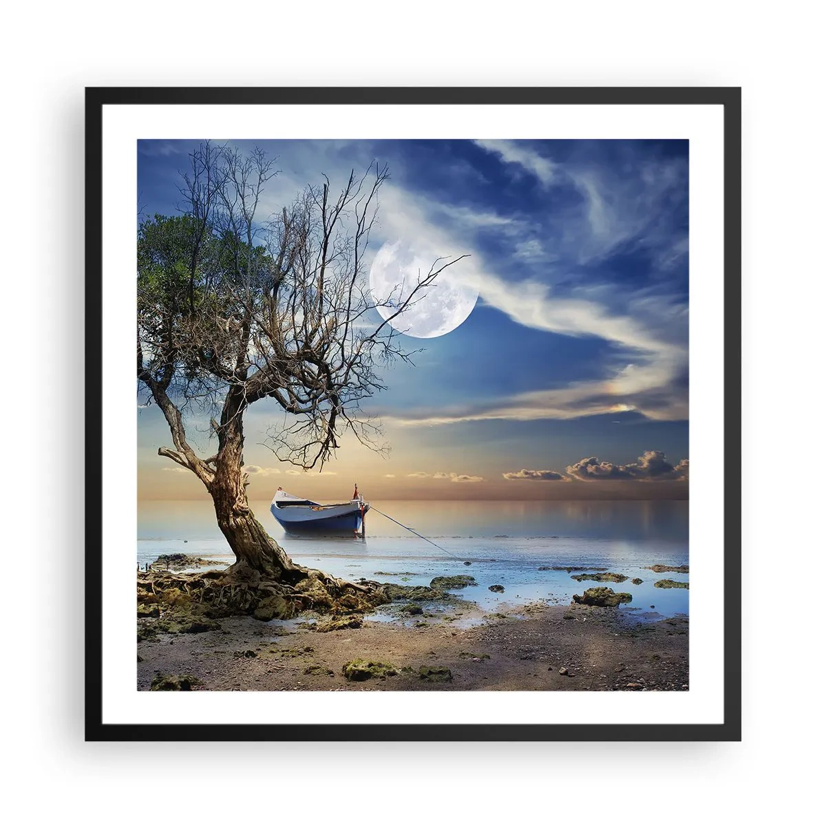 Poster în ramă neagră - Este acesta sfârșitul sau începutul? - 60x60 cm