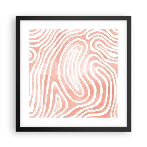 Poster în ramă neagră - Într-un labirint de coral - 40x40 cm