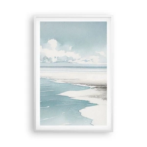 Poster în ramă albă - Mareea blândă - 61x91 cm