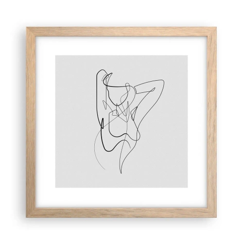 Poster în ramă de stejar deschis - Cine ești tu? - 30x30 cm