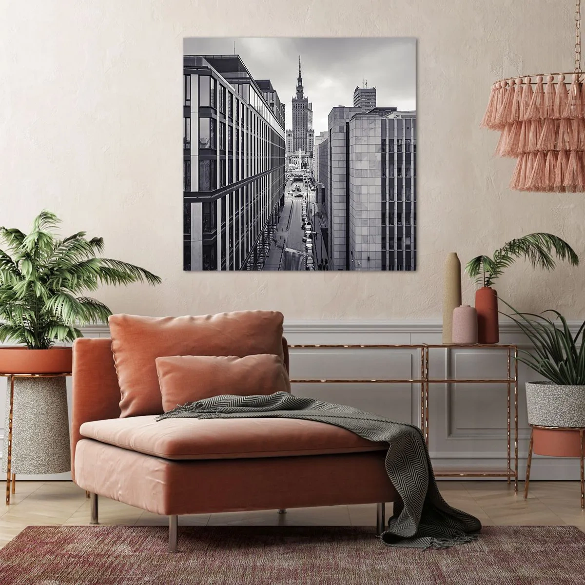 Tablou pe pânză - Vale citadină din Varșovia - 70x70 cm