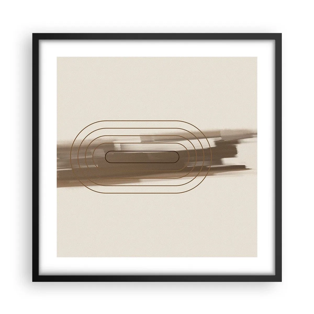 Poster în ramă neagră - O adiere de gri - 50x50 cm