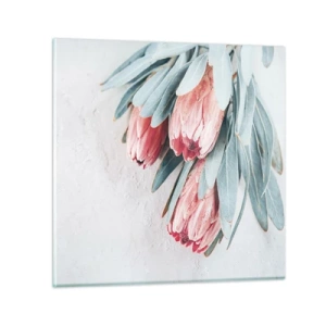 Tablou pe sticlă - Rușinate de propria lor frumusețe - 30x30 cm