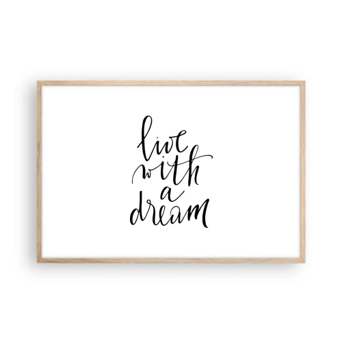 Poster în ramă de stejar deschis - Of course - 91x61 cm