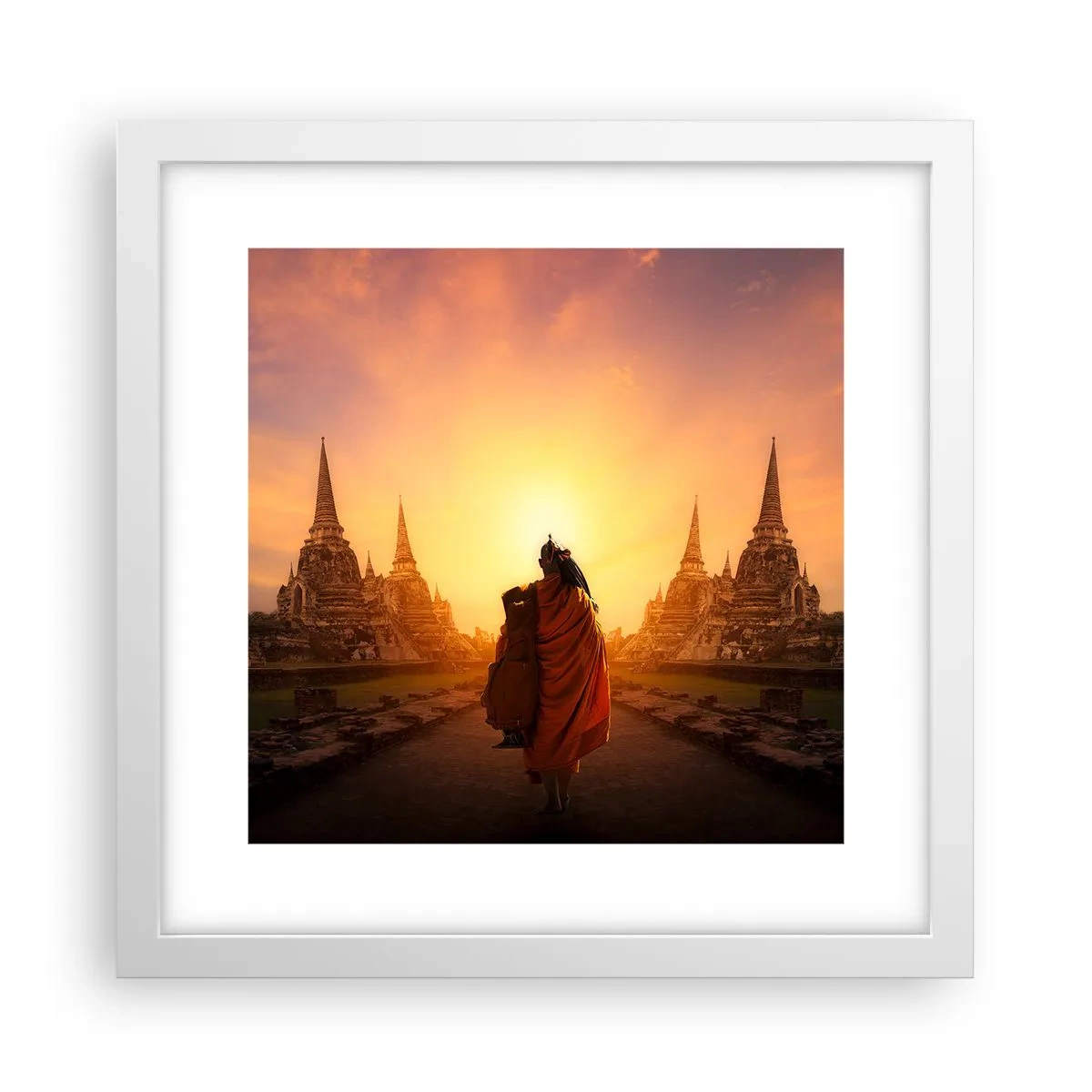 Poster în ramă albă - În pace prin eternitate - 30x30 cm