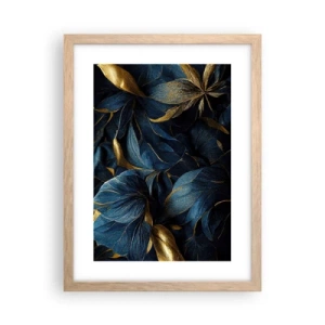 Poster în ramă de stejar deschis - Căptușită cu aur - 30x40 cm