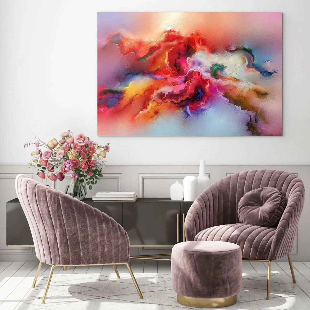 Tablou pe sticlă - Cum să prinzi visul - fum - 100x70 cm