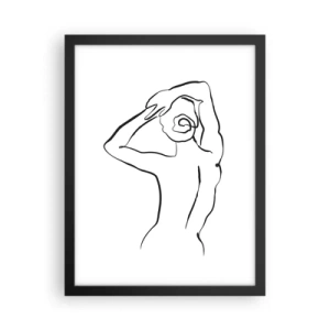Poster în ramă neagră - Nud de dimineață - 30x40 cm