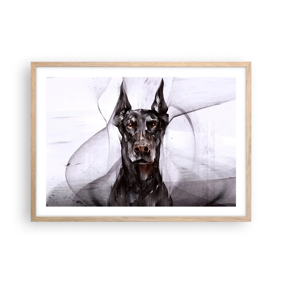 Poster în ramă de stejar deschis - Născut cu noblețe - 70x50 cm