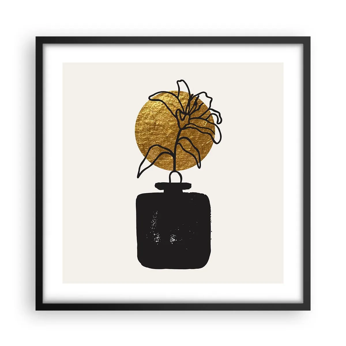 Poster în ramă neagră - Cât cântărește aurul? - 50x50 cm
