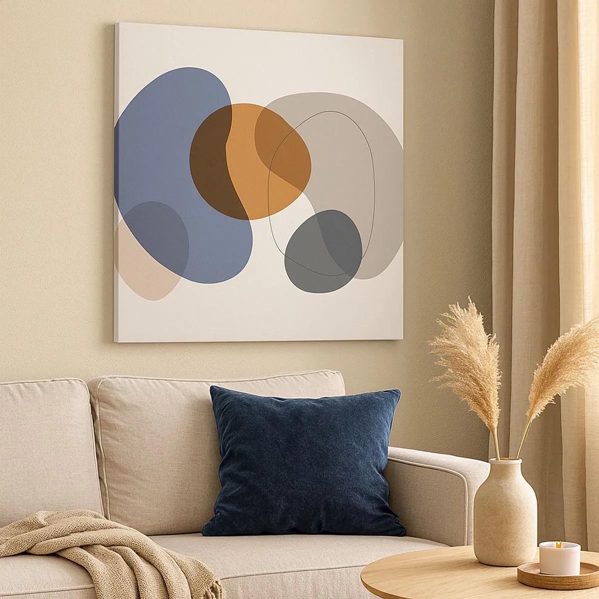 Tablou pe pânză - Picături de culoare - 30x30 cm