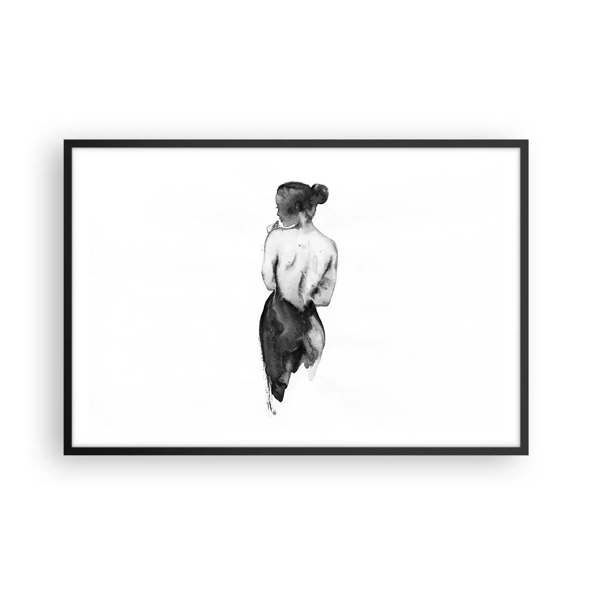 Poster în ramă neagră - Cu ea lumea dispare - 91x61 cm