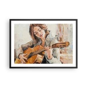 Poster în ramă neagră - Concert pentru chitară și inima unei fete - 70x50 cm