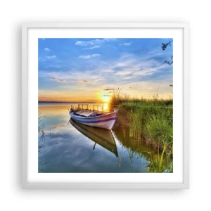 Poster în ramă albă - Golfulețul viselor împlinite - 50x50 cm