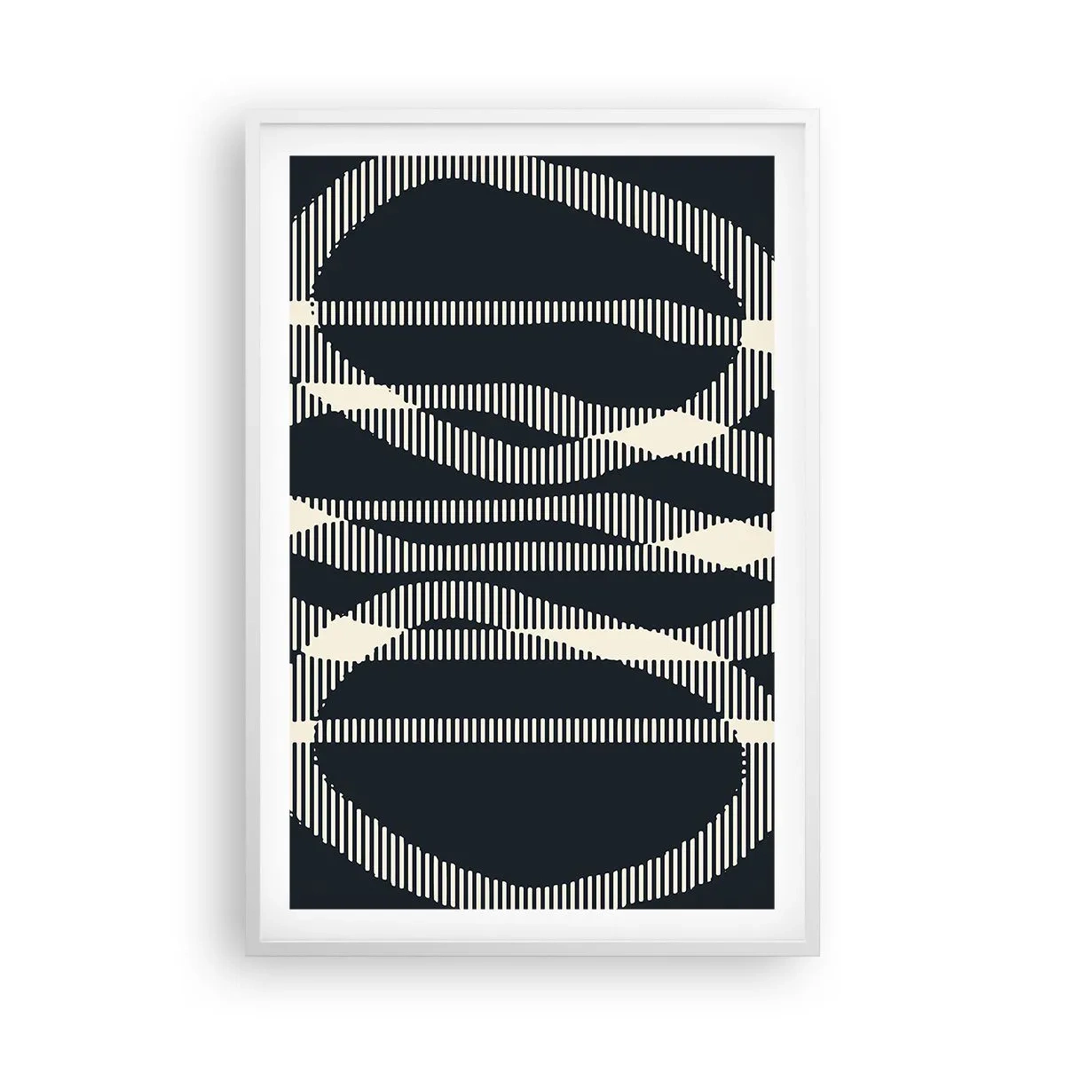 Poster în ramă albă - Încercare de străpungere a întunericului - 61x91 cm