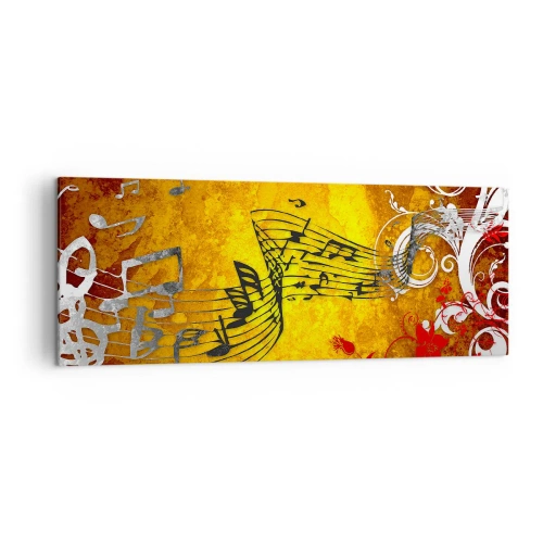 Tablou pe pânză - Lasă muzica să curgă - 140x50 cm