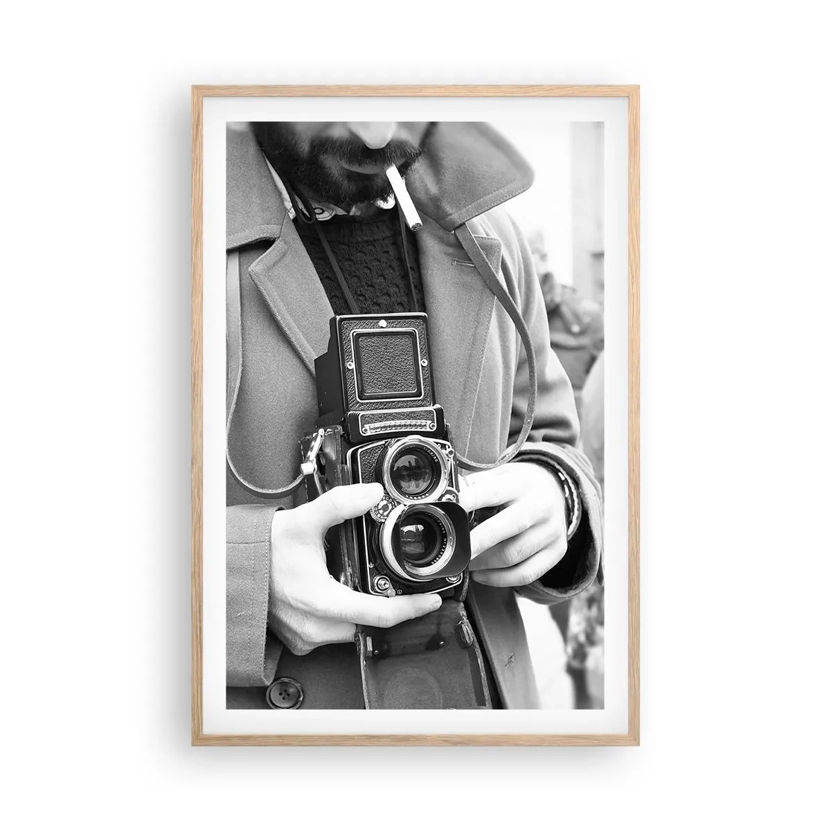 Poster în ramă de stejar deschis - În stilul retro - 61x91 cm