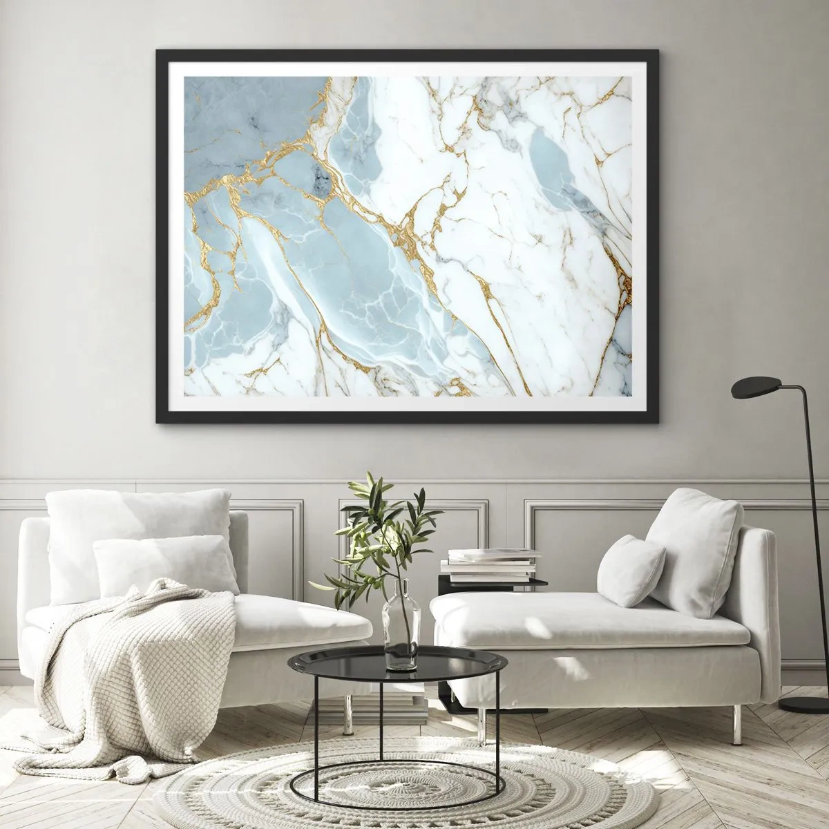 Poster în ramă neagră - Bogăția pietrei - 50x40 cm