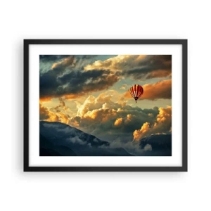 Poster în ramă neagră - Zbor pentru că vreau - 50x40 cm