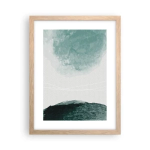 Poster în ramă de stejar deschis - Întâlnire cu ceața - 30x40 cm