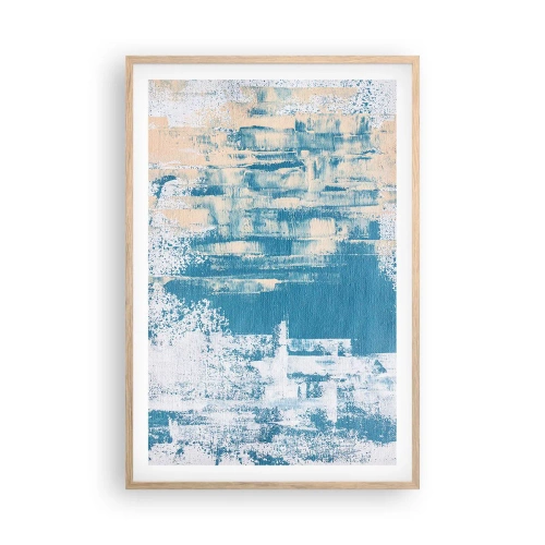 Poster în ramă de stejar deschis - Prin ţurţur de gheață - 61x91 cm