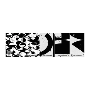 Mostră tapet Premium Canvas - Albul e alb și negrul e negru - Abstracția, Bucată, Grafică - 100x30 cm