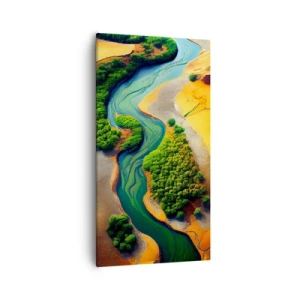 Tablou pe pânză - Râul care dă viață - 55x100 cm