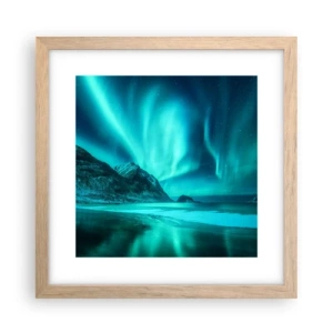 Poster în ramă de stejar deschis - Minunile din nord - 30x30 cm