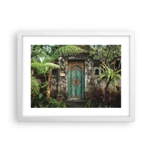 Poster în ramă albă - O ușă către o lume exotică - 40x30 cm