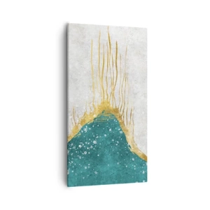 Tablou pe pânză - Mareea de aur - 55x100 cm