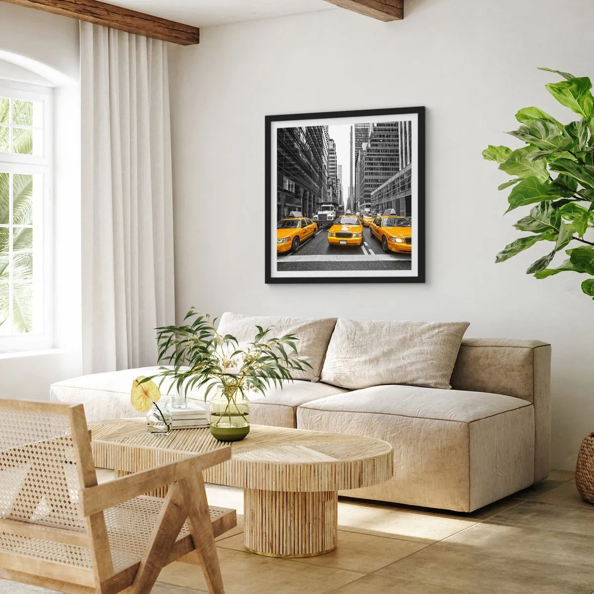 Poster în ramă neagră - Noi suntem cei care colorăm orașul - 30x30 cm