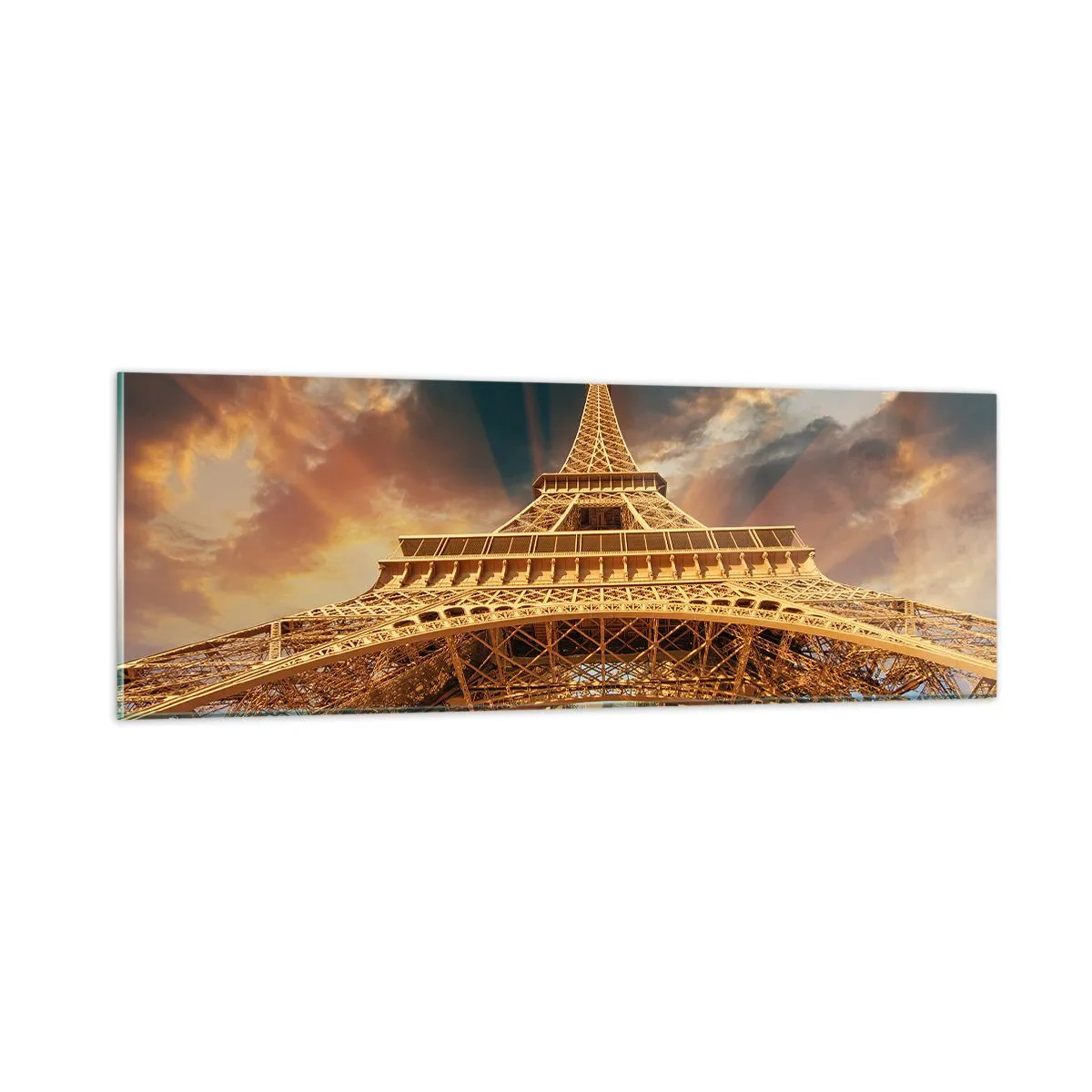 Tablou pe sticlă - Cum a ajuns omenirea la cer - 90x30 cm
