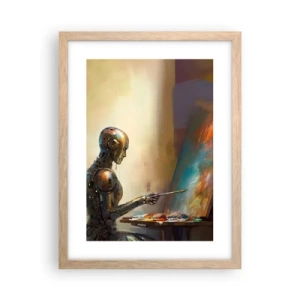 Poster în ramă de stejar deschis - Arta viitorului - 30x40 cm