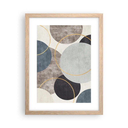 Poster în ramă de stejar deschis - Roată cu roată - 30x40 cm