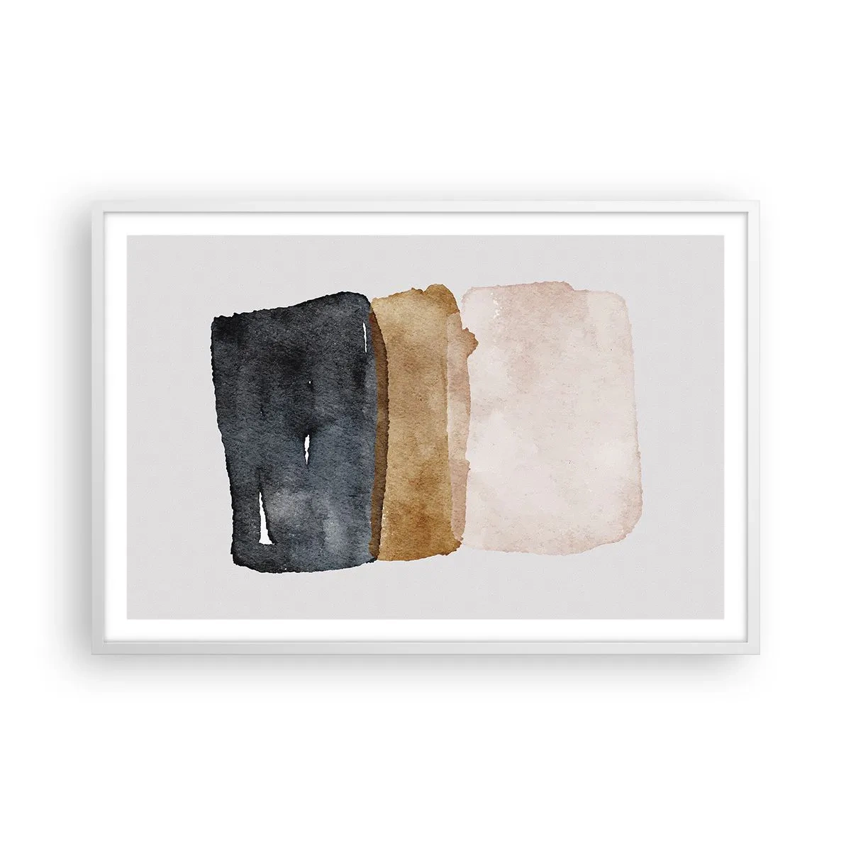 Poster în ramă albă - Compoziția culorilor pământului - 91x61 cm