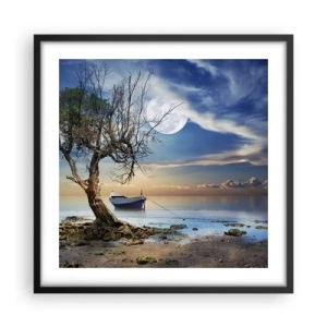 Poster în ramă neagră - Este acesta sfârșitul sau începutul? - 50x50 cm