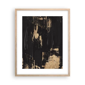 Poster în ramă de stejar deschis - O urmă de atingere - 40x50 cm