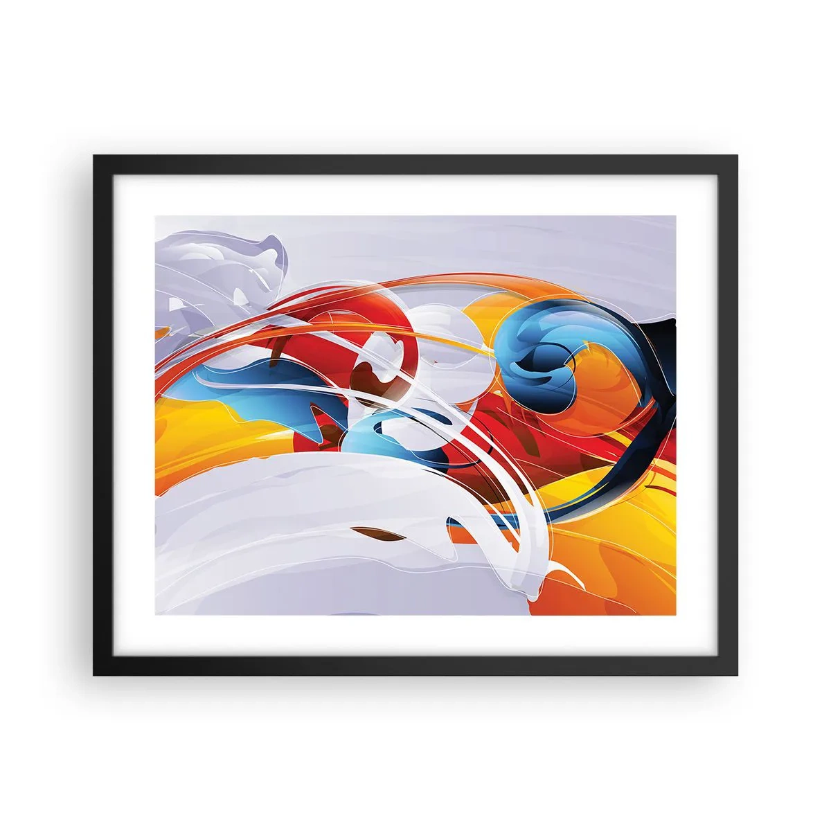 Poster în ramă neagră - Dansul elementelor - 50x40 cm