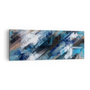 Tablou pe pânză - Pe o pantă albastră - 140x50 cm